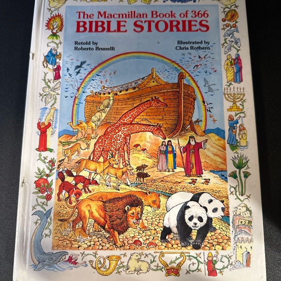Other - The Macmillan Book of 366 Bible Stories – 1988 Illustrated Hardcover